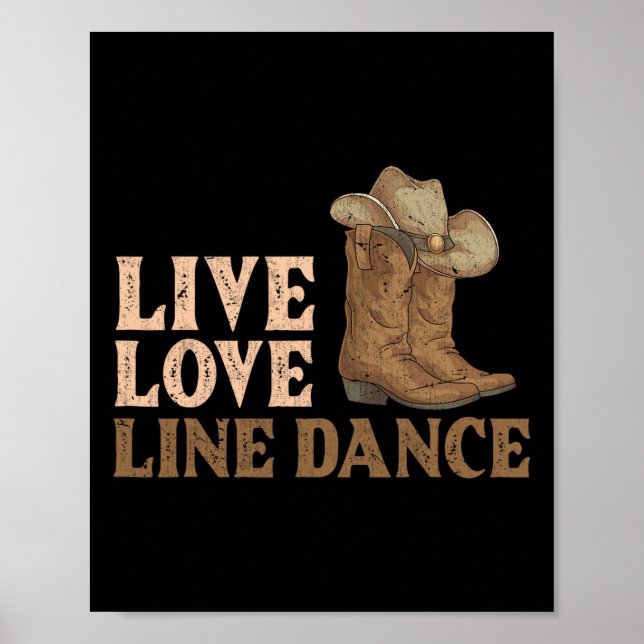 Affiche Boots Line Danser Pays Casquette Live Love Li (Devant)