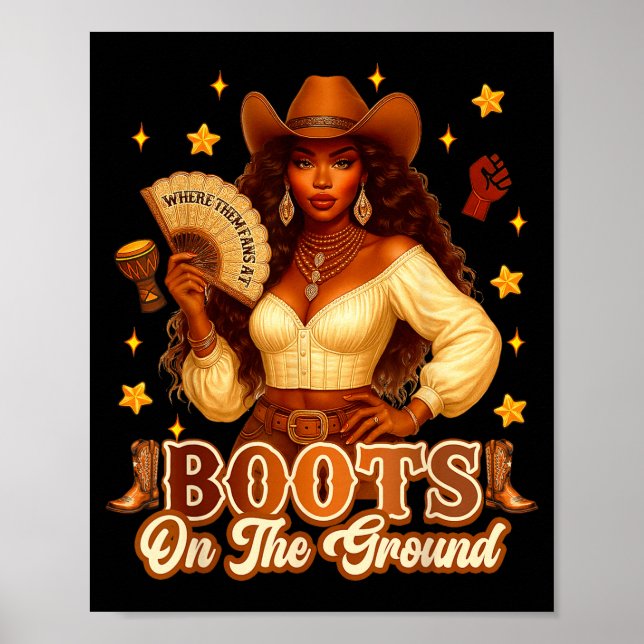 Affiche Boots On The Ground Black History Cowgirl Where Th (Devant)