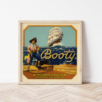 Booty | Étiquette Citrus vintage