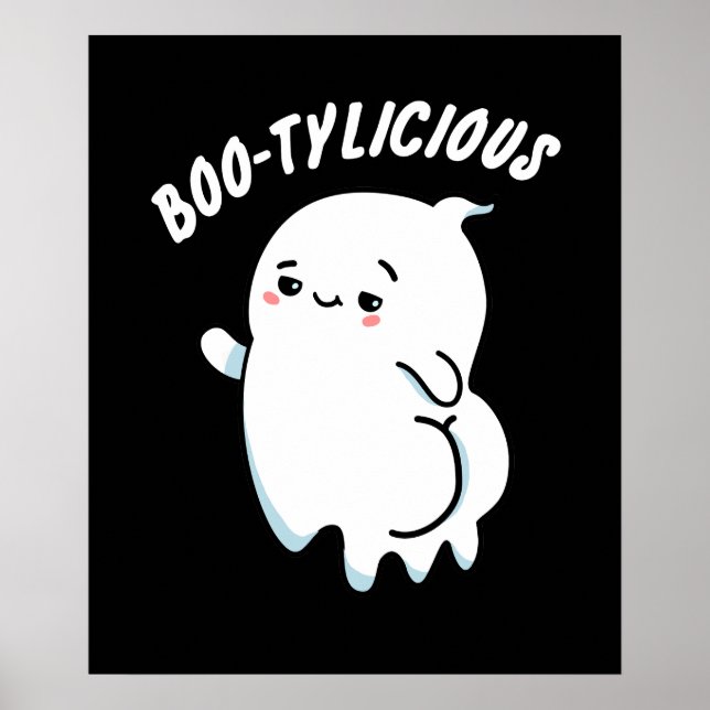 Affiche Bootylicious Funny Ghost Pun Dark BG (Devant)