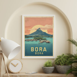 Affiche Bora Bora Dreams – Vintage Lagoon Travel