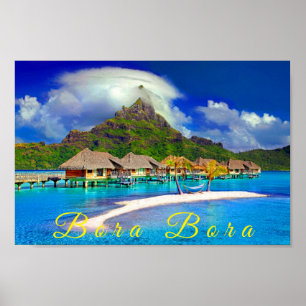 Affiche Bora Bora Ile tropicale