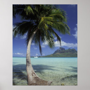 Affiche Bora Bora, Polynésie française Mt Otemanu vu
