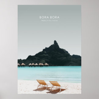 Affiche Bora Bora, Polynésie Française Voyage