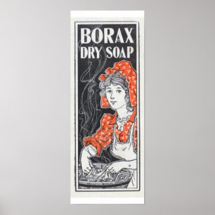 Affiche Borax Savon Vintage publicité