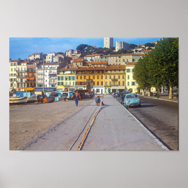 Affiche Bord de mer à Cannes France 1959 (Devant)
