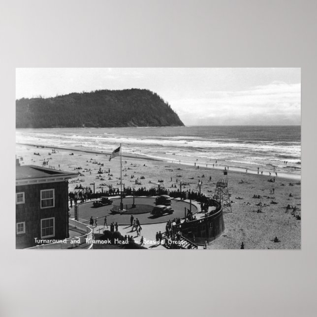 Affiche Bord de mer, Oregon Beach Scene de Air Photo (Devant)
