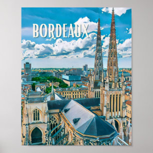 Affiche Bordeaux Photo Vintage