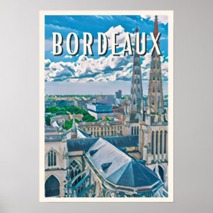 Affiche Bordeaux Photo Vintage