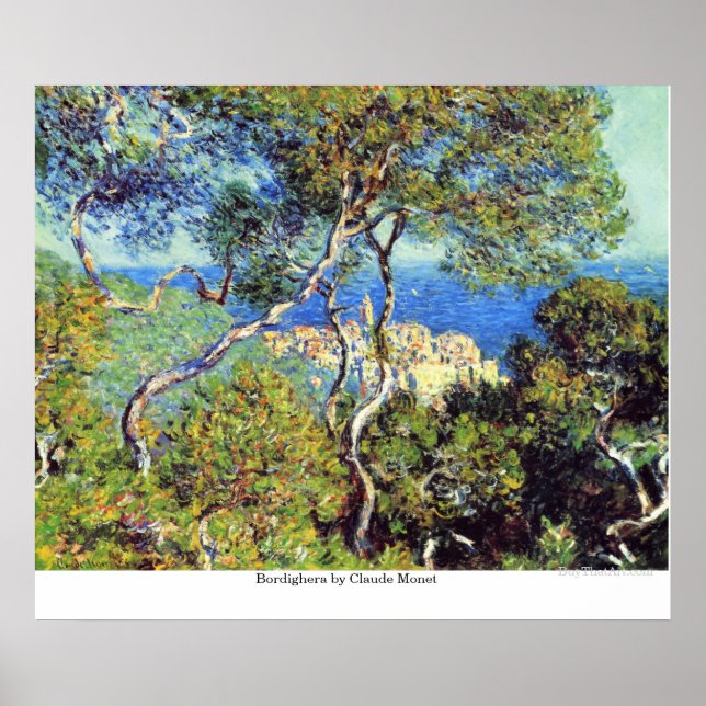 Affiche Bordighera par Claude Monet (Devant)