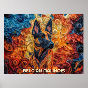 Affiche Bordure Collie Papier Quitter Portrait de chien d'