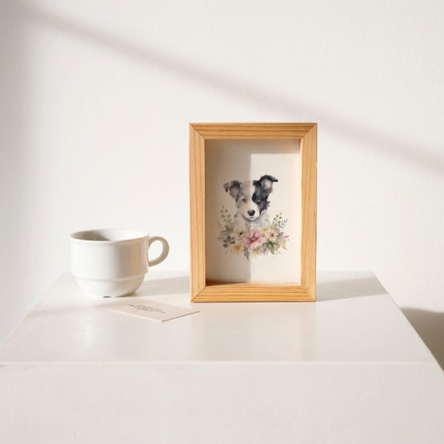 Affiche Bordure Collie Pupet Pet Aquarelle (Créateur téléchargé)