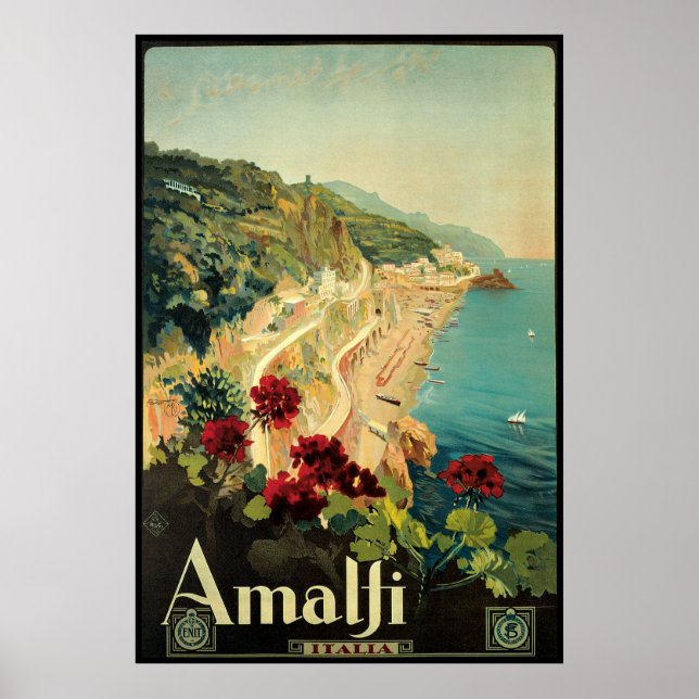 Affiche Borgoni Amalfi Campanie Italie (Devant)