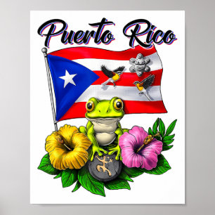 Affiche Boricua Coqui Frog Taino Porto Rico Porto Rico
