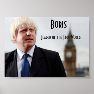 Affiche Boris Johnson : Leader du monde libre