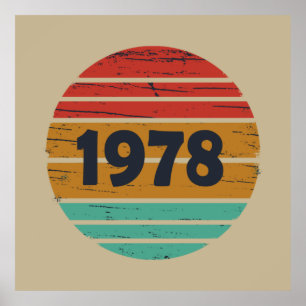 Affiche Born in 1978 vintage birthday