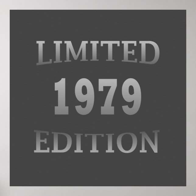 Affiche born in 1979 birthday limited edition (Devant)