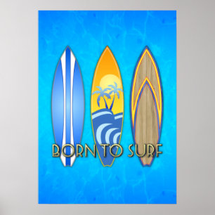 Affiche Born To Surf