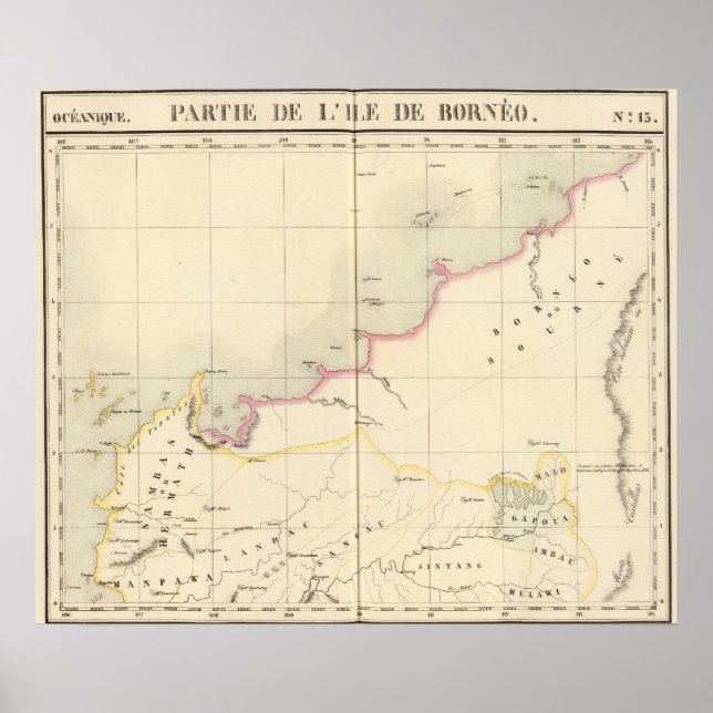 Affiche Bornéo Océanie no 13 (Devant)