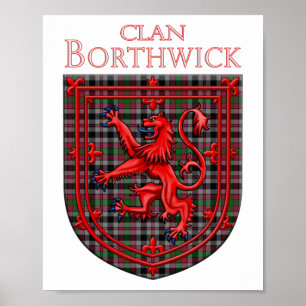 Affiche Borthwick Tartan Scottish Plaid Lion Rampant