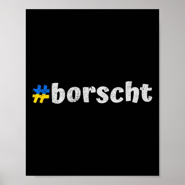 Affiche Bortsch ukrainien drôle nourriture traditionnelle  (Devant)