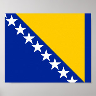 Affiche Bosnia and Herzegovina Flag