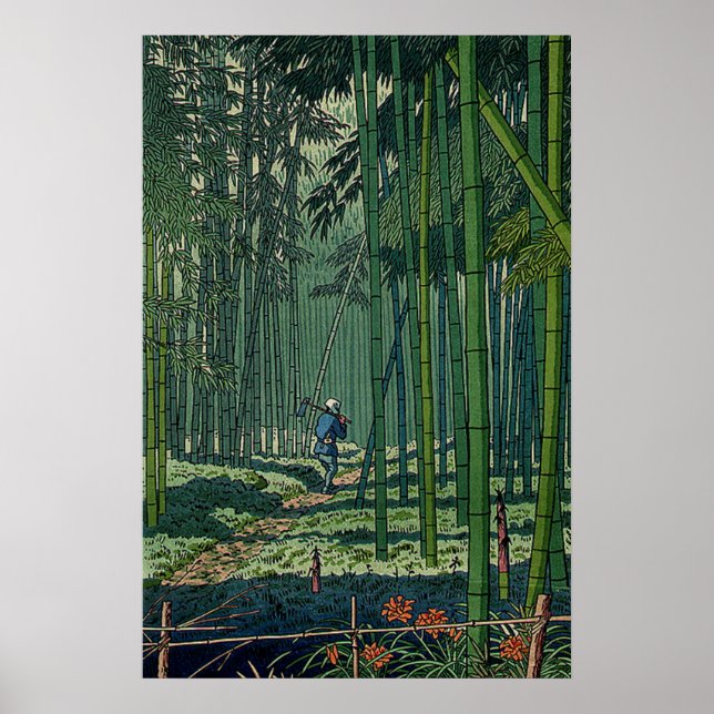 Affiche Bosquet de bambou de Saga Fujishima Takeji  (Devant)