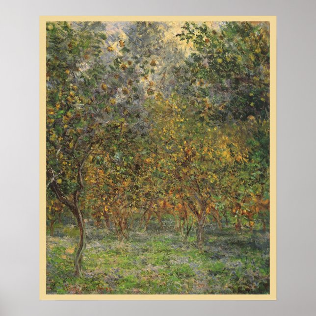 Affiche Bosquet de citronniers à Bordighera par Claude Mon (Devant)