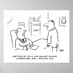 Affiche Boss applaudit le collaborateur pour la gestion su