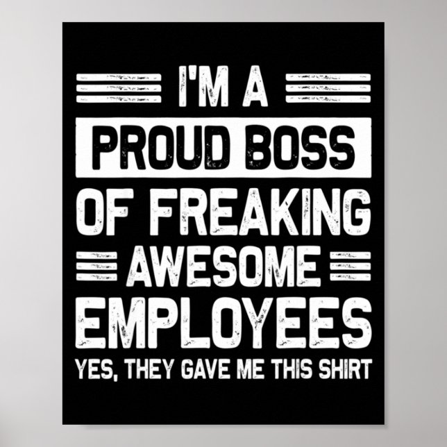 Affiche Boss Day Employee Appreciation Office Funny Boss  (Devant)