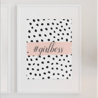 Boss et points noirs Pastel Rose moderne
