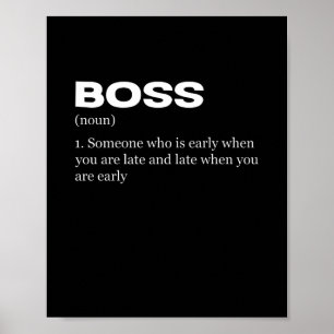 Affiche Boss Funny Definition Happy Boss's Day
