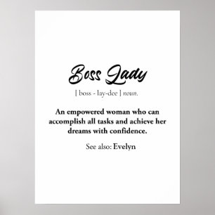 Affiche Boss Lady Mug - Un cadeau de femme, la confiance