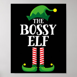 Affiche Bossy Elf Matching Family Group Christmas Party Py