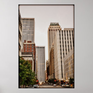 Affiche Boston Ave, centre-ville de Tulsa OK