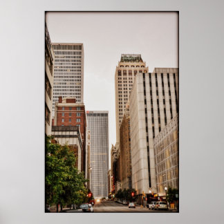 Affiche Boston Ave, centre-ville de Tulsa OK