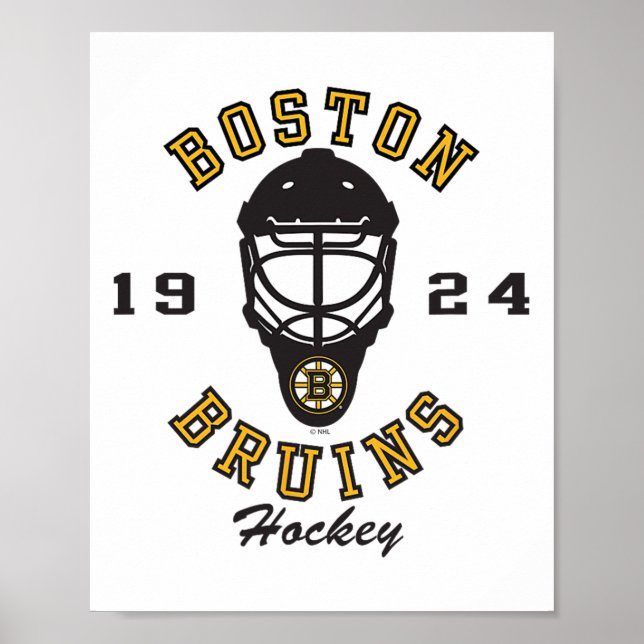 Affiche Boston Bruins Hockey Mask Gray Officially Licensed (Devant)