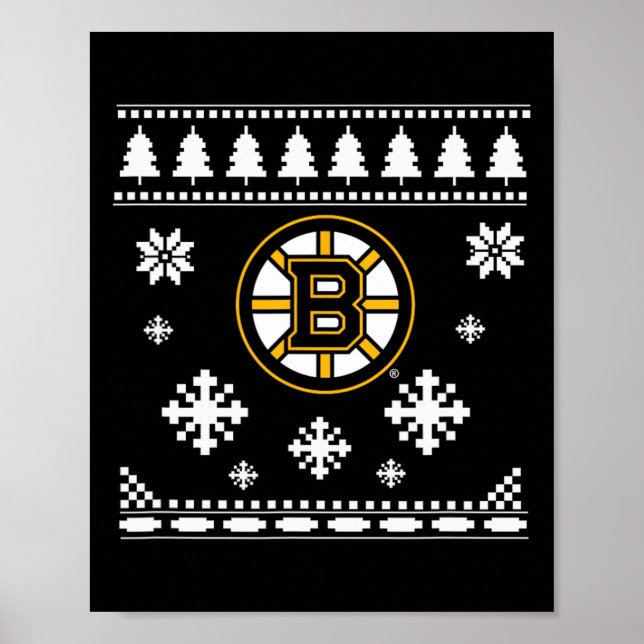 Affiche Boston Bruins Vacances de Noël moche (Devant)