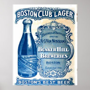 Affiche Boston Club Lager, A.G. Van Nostrand,