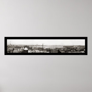 Affiche Boston Harbour, MA Photo 1912
