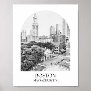 Affiche Boston Massachusetts Arch Photo Imprimer