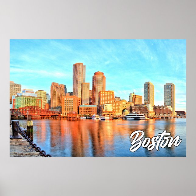 Affiche Boston, Massachusetts, États-Unis (Devant)