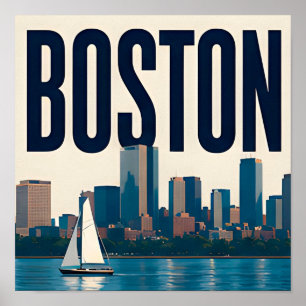 Affiche ⚓ Boston Massachusetts Historique