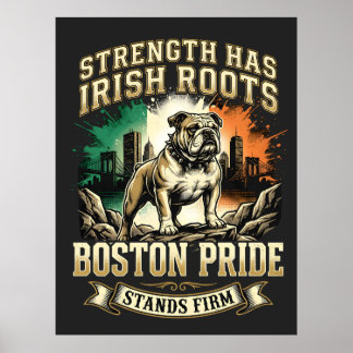 Affiche Boston Pride Irish Roots Bulldog
