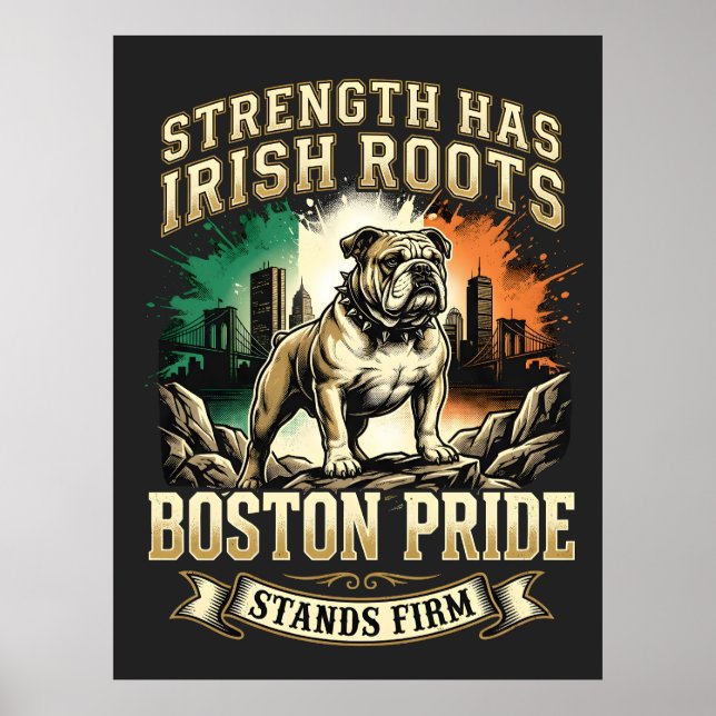Affiche Boston Pride Irish Roots Bulldog (Devant)