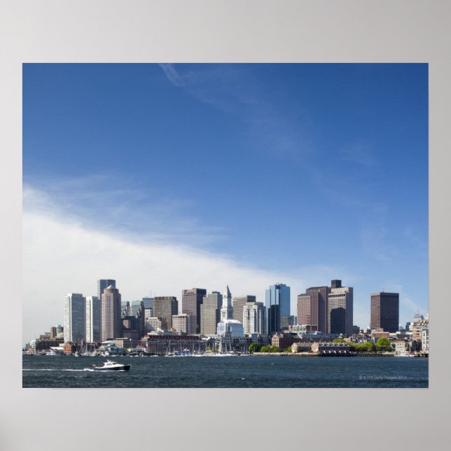 Affiche Boston Skyline, Massachusetts (Devant)
