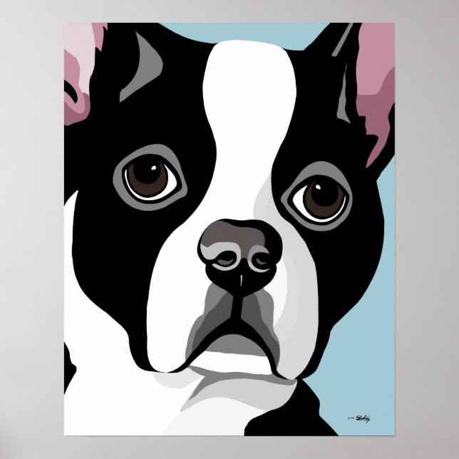 Affiche Boston Terrier Art (Devant)