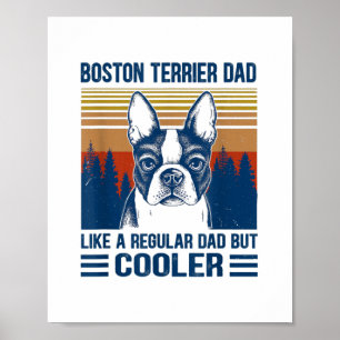 Affiche Boston Terrier Papa Fête des pères