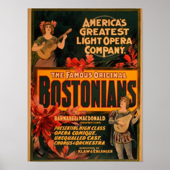 Affiche Bostoniens Le plus grand Opéra Lumière de l'Amériq (Devant)