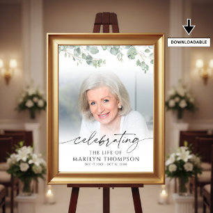Affiche Botanique Célébrant la vie de Photo Mémorial